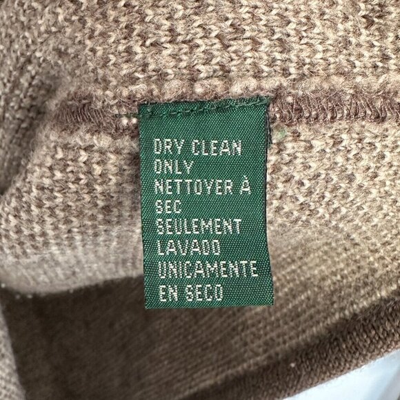 Lauren Ralph Lauren Wool Aztec Southwestern Cardigan Jacket Sweater Brown - Picture 4 of 5